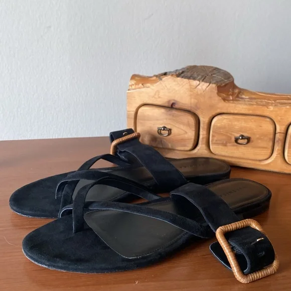 Veronica Beard Salva Strappy Slip On Buckled Sandals - Picture 4 of 9